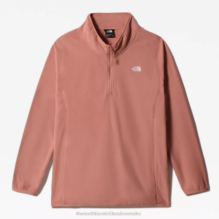 HLH081565 ružový úsvit The North Face dámsky fleece na zips plus veľkosť 100 1/4