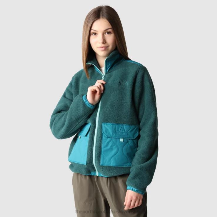 HLH081625 zelená The North Face dámska fleecová bunda na zips