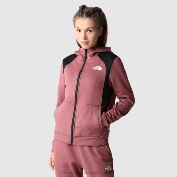 HLH082170 zázvor tmavý The North Face dámsky tréningový fleece na zips