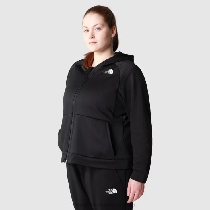 HLH082205 čierna The North Face dámsky tréningový fleece nadmernej veľkosti