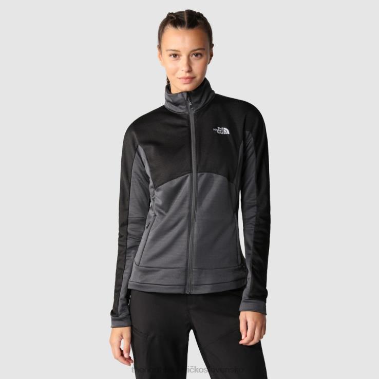 HLH082257 sivá The North Face dámska atletická outdoorová kruhová stredná bunda na zips