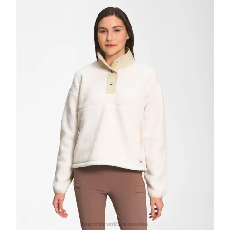 HLH084275 bielo-štrkový The North Face biely štrk dámsky cragmont fleece snap