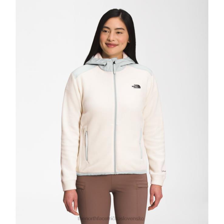 HLH085204 biely The North Face dámska bunda alpine polartec 200 s kapucňou na zips