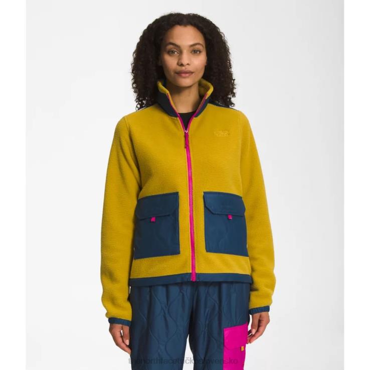 HLH085216 minerálne zlato The North Face dámska bunda s kráľovským oblúkom na zips