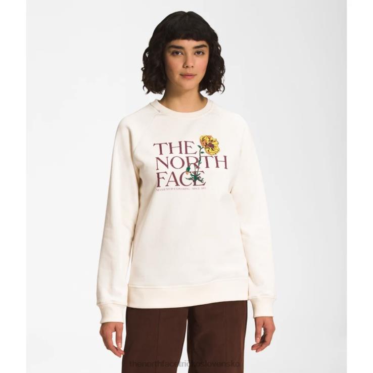 HLH085480 biely The North Face ženská posádka grafického vstrekovania