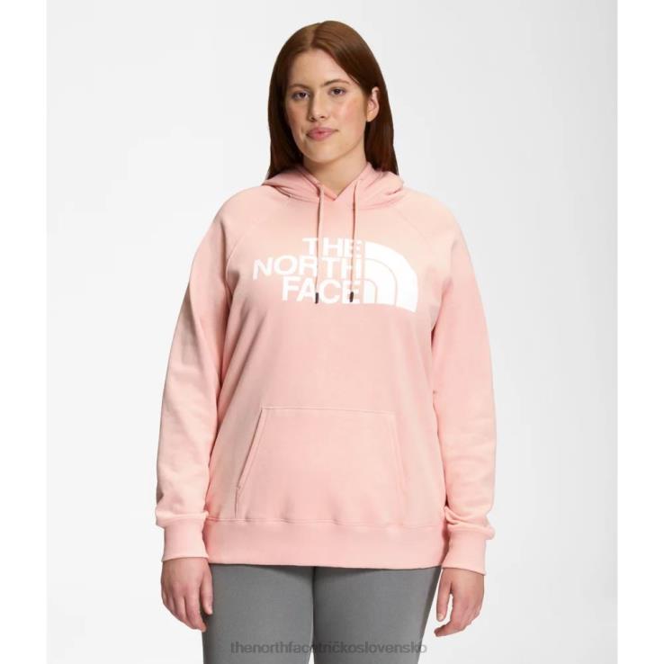 HLH085804 pieskovo ružová The North Face dámska mikina s kapucňou a polovičnou kupolou