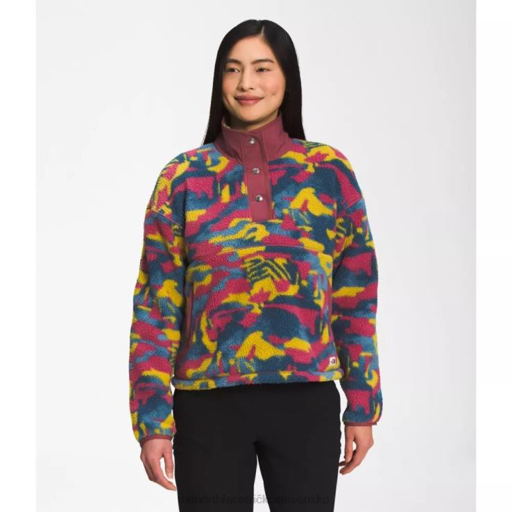 HLH086033 modré oslnenie The North Face dámsky cragmont fleece s potlačou