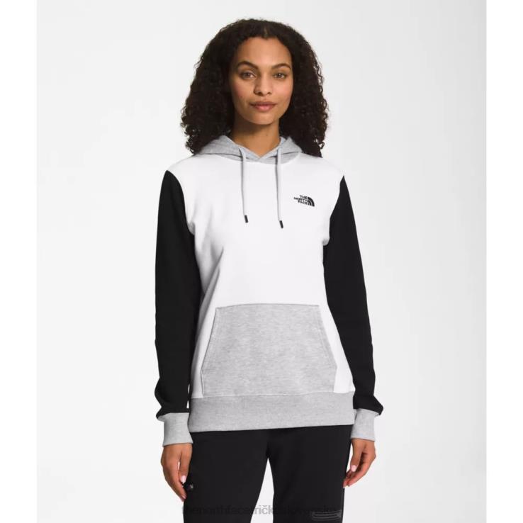 HLH086070 čierna biela The North Face čierna biela dámska mikina s kapucňou vo farbe bloku