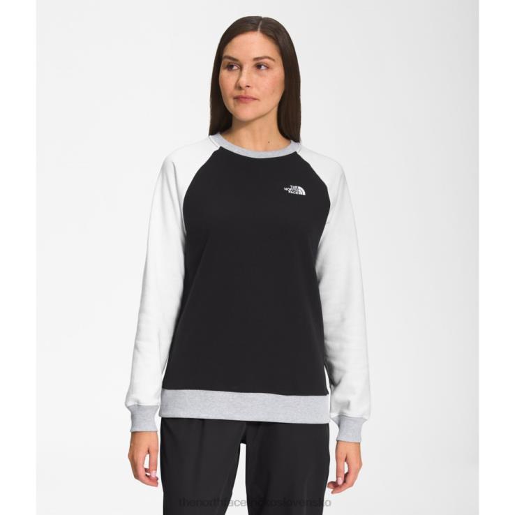 HLH086072 biely čierny The North Face ženy color block crew biela čierna