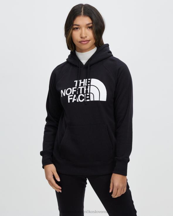 HLH086998 čierna biela The North Face mikina s kapucňou s polovičnou kupolou
