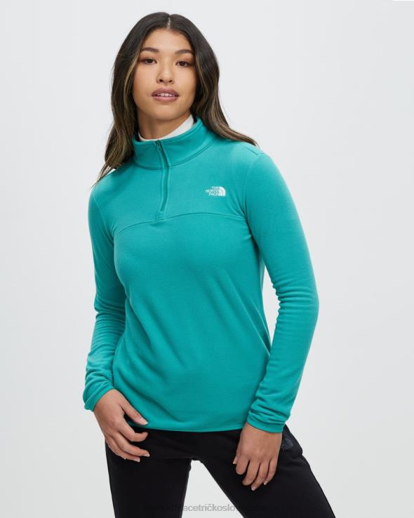 HLH087127 porcelánovo zelená The North Face bunda na zips tka glacier quarter