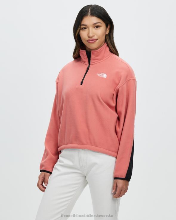 HLH087242 vyblednutá ruža The North Face tka kataka 1/4 zips fleece