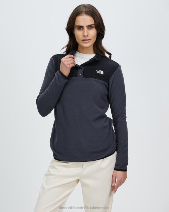 HLH087253 sivá The North Face tka glacier snap neck fleece
