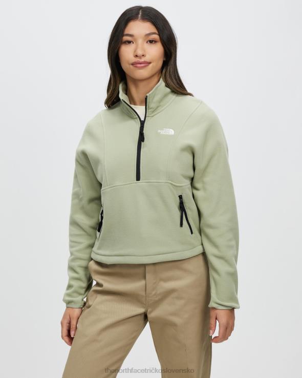 HLH087318 zelený čaj The North Face tka postoj 1/4 zips fleece
