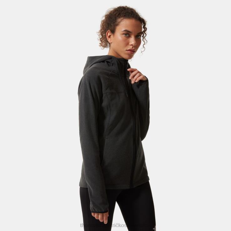 HLH08915 čierny pruh The North Face dámska fleecová mikina s kapucňou na zips