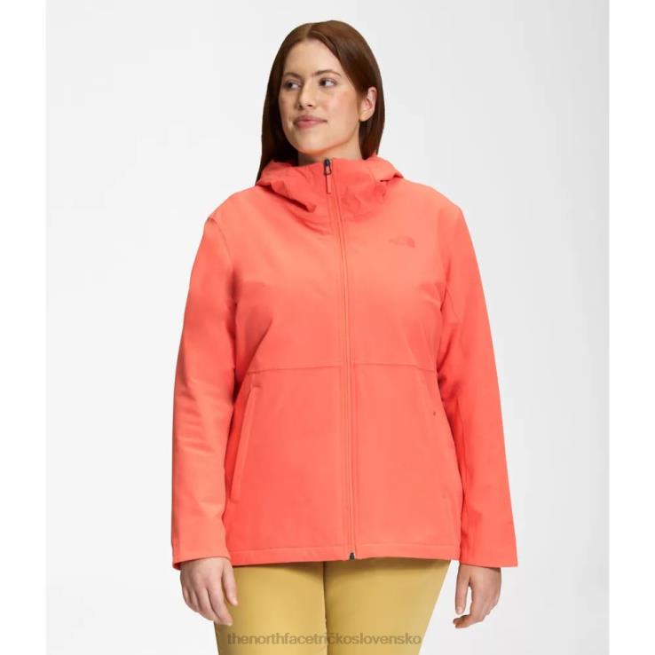 HLH084921 koralový východ slnka The North Face dámska mikina s kapucňou Shelbe raschel