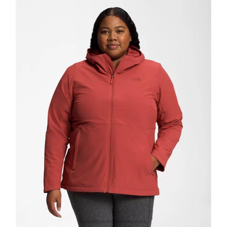 HLH084929 korenie červené The North Face dámska mikina s kapucňou Shelbe raschel
