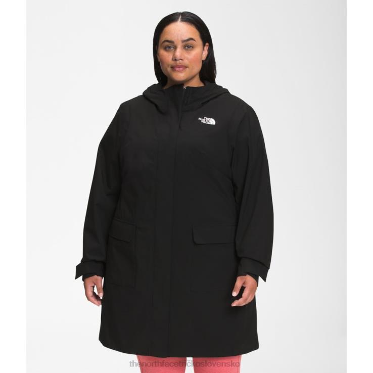 HLH084941 čierna The North Face ženy plus mestský vánok dážď parka II