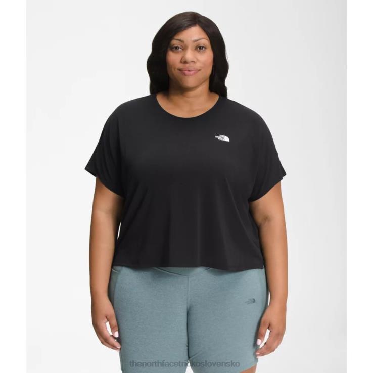 HLH084948 čierna The North Face dámske plus wander crossback krátky rukáv