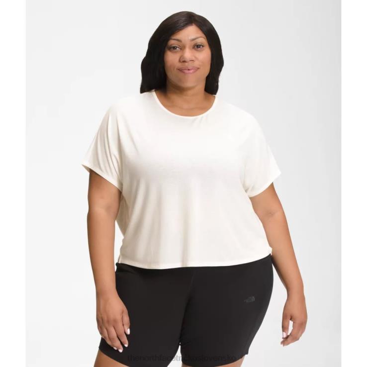 HLH084949 biely The North Face dámske plus wander crossback krátky rukáv