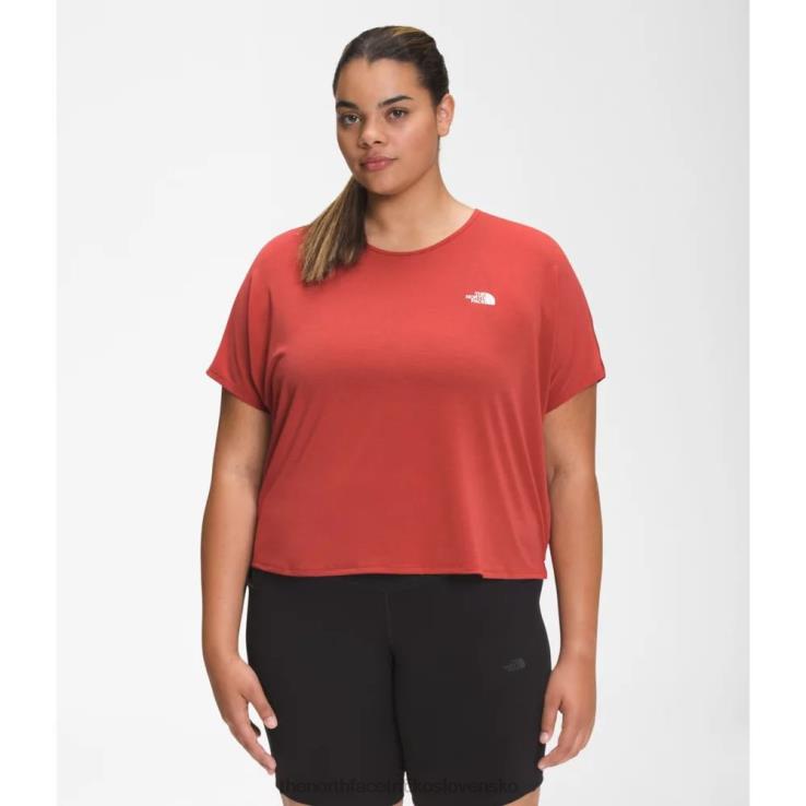 HLH084950 korenie červené The North Face dámske plus wander crossback krátky rukáv