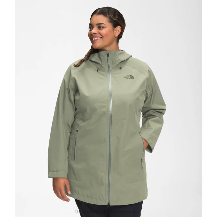 HLH084956 zelený čaj The North Face dámska parka plus dryzzle futurelight