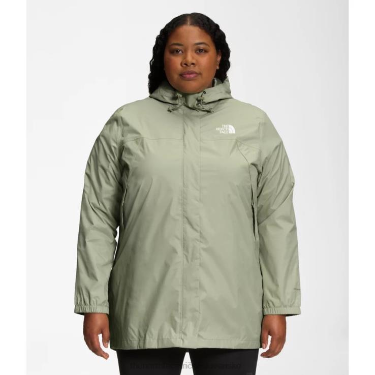 HLH084976 zelený čaj The North Face ženy plus parka Antora
