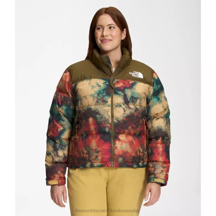 HLH085013 hnedý ľad The North Face dámska retro bunda s potlačou z roku 1996