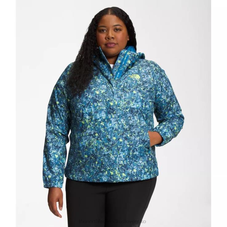 HLH085017 modrý lišajník The North Face dámske sako s potlačou plus anora