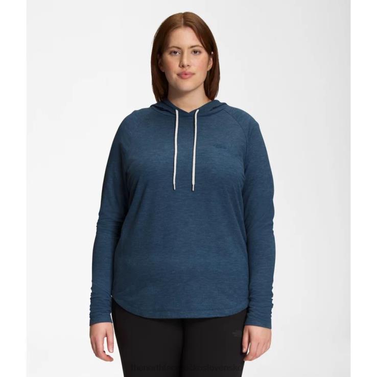 HLH085848 tienisté modré The North Face dámska pletená mikina s kapucňou westbrae