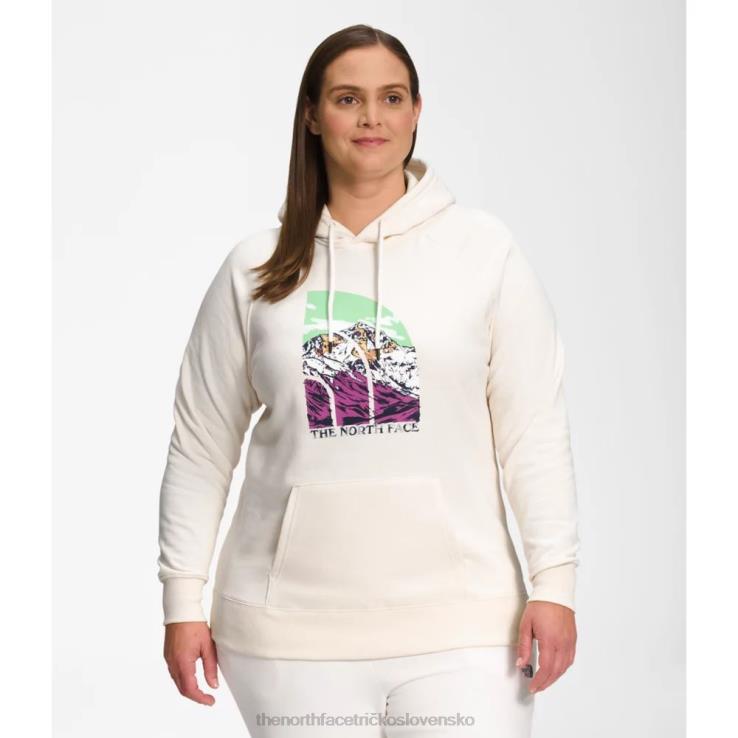 HLH086190 biely The North Face dámska mikina s kapucňou s grafickým vstrekovaním