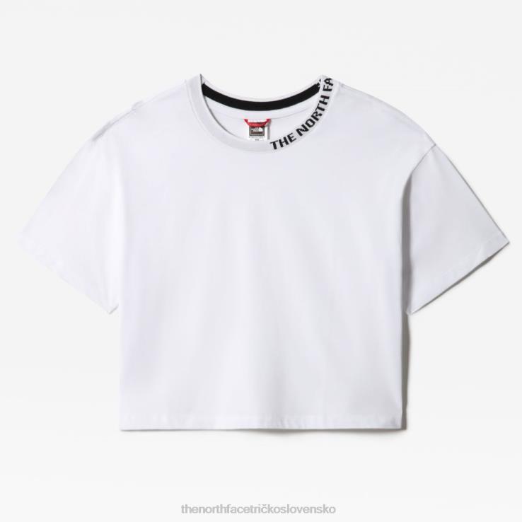 HLH081229 biely The North Face dámske nové skrátené zumu tričko