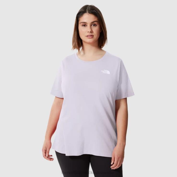 HLH081480 levanduľová hmla The North Face dámske tričká s jednoduchým kopulovitým tvarom