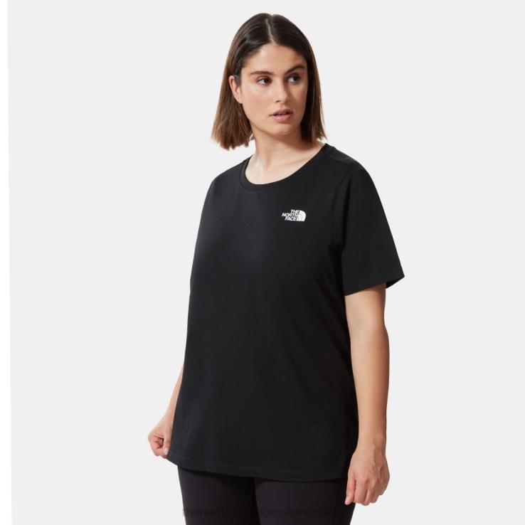 HLH081481 čierna The North Face dámske tričká s jednoduchým kopulovitým tvarom