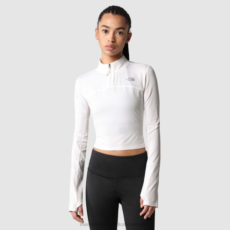 HLH081694 biely The North Face dámsky 2000 štvrtinový top na zips