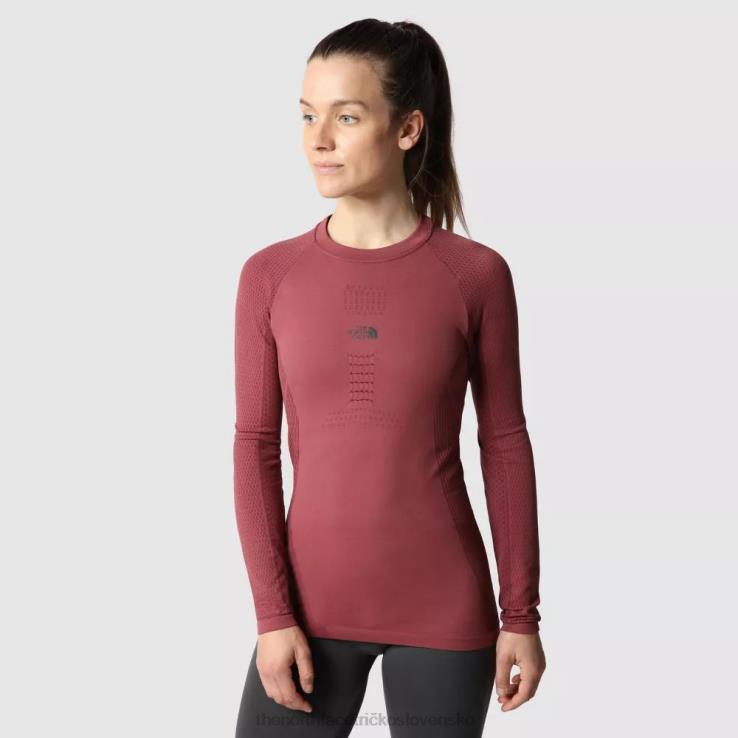 HLH08297 zázvorovo-kordovan The North Face dámske aktívne tričko s dlhým rukávom zázvorový cordovan