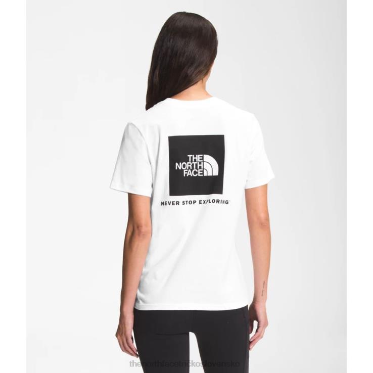 HLH083347 biely čierny The North Face biele čierne dámske tričko box nse s krátkym rukávom