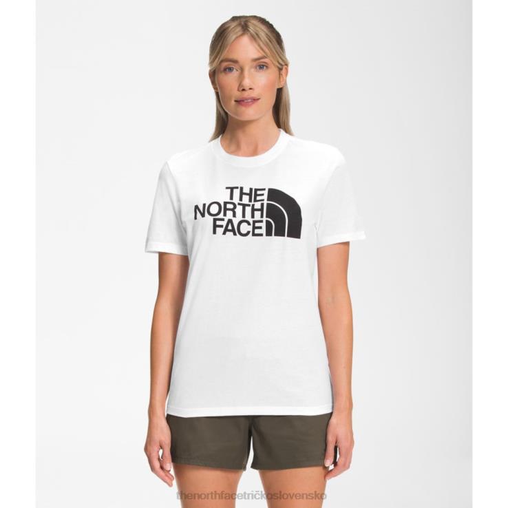 HLH083468 biely čierny The North Face biele čierne dámske bavlnené tričko s krátkym rukávom