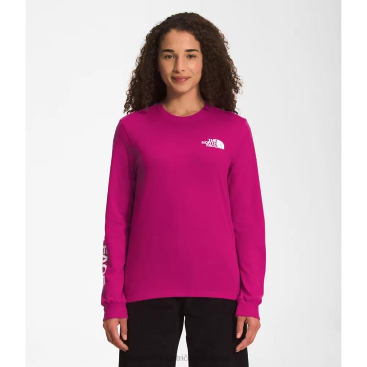 HLH083473 fuschia ružová The North Face dámske tričko značky s dlhým rukávom