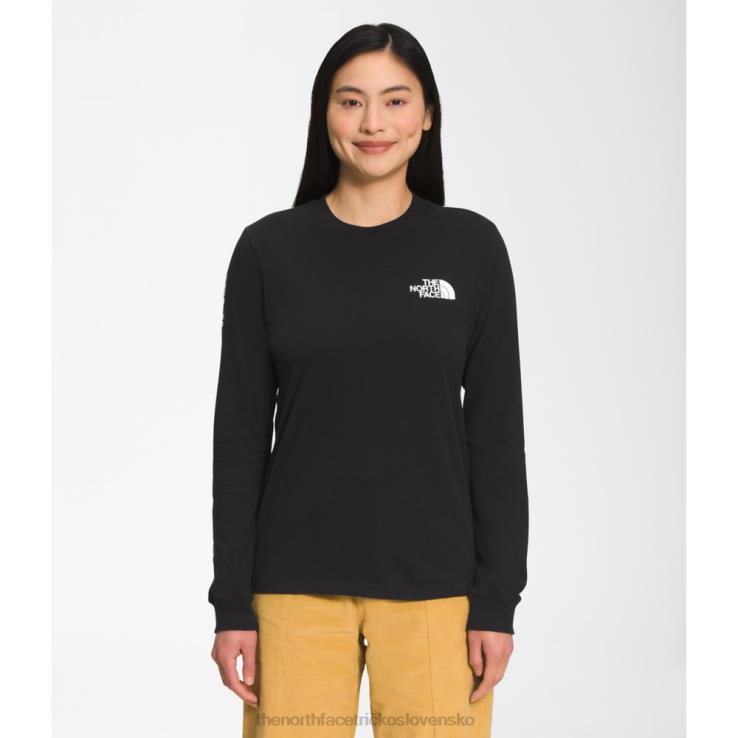 HLH083474 čierna The North Face dámske tričko značky s dlhým rukávom