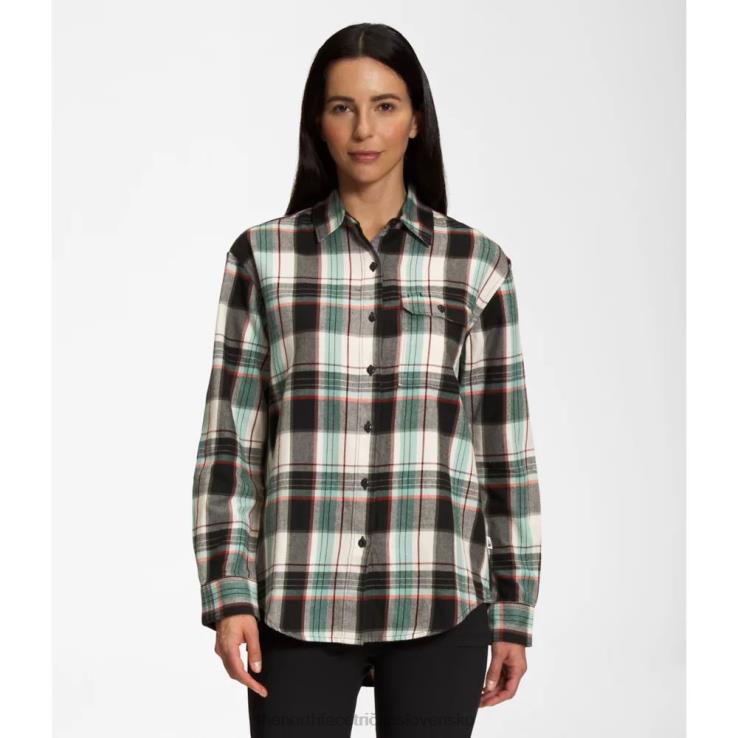 HLH083505 biele veľké The North Face dámska košeľa berkeley s dlhým rukávom