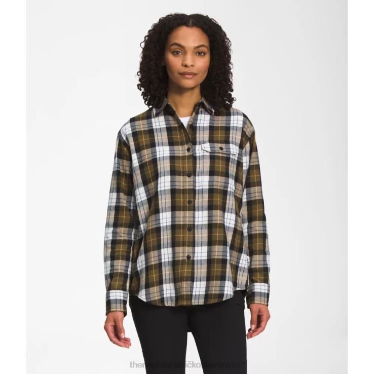 HLH083506 olivové médium The North Face dámska košeľa berkeley s dlhým rukávom