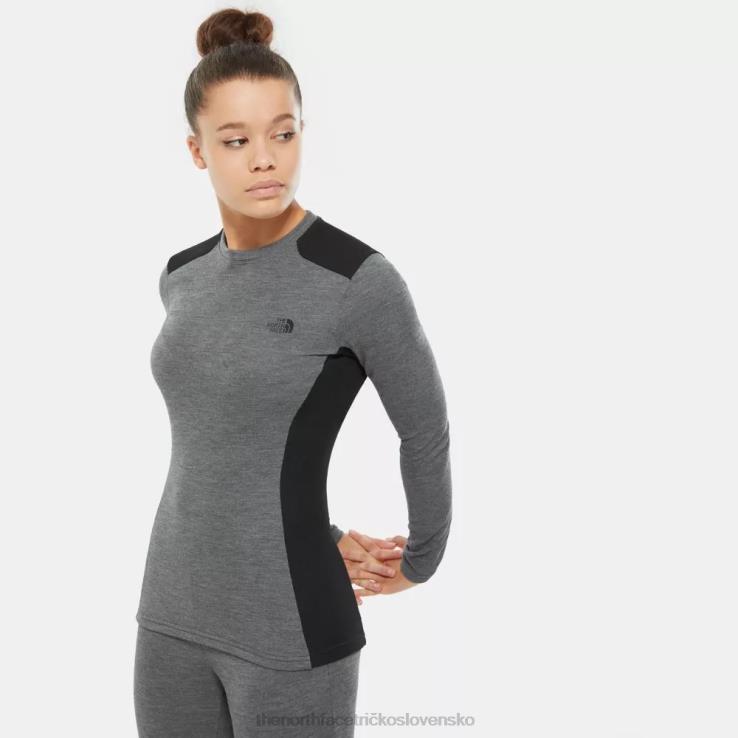 HLH08390 sivá The North Face dámsky jednoduchý top s dlhým rukávom