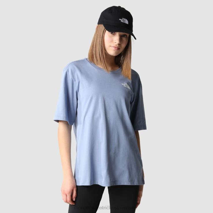 HLH08397 ľudová modrá The North Face dámske uvoľnené jednoduché kupolové tričko