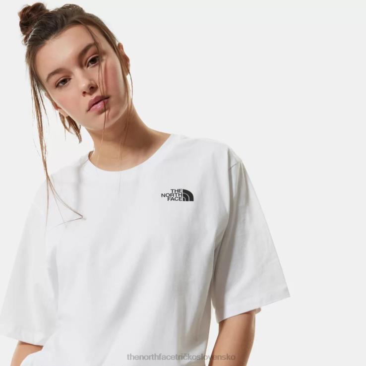 HLH08398 biely The North Face dámske uvoľnené jednoduché kupolové tričko