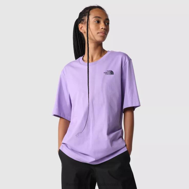 HLH08400 peri fialová The North Face dámske uvoľnené jednoduché kupolové tričko