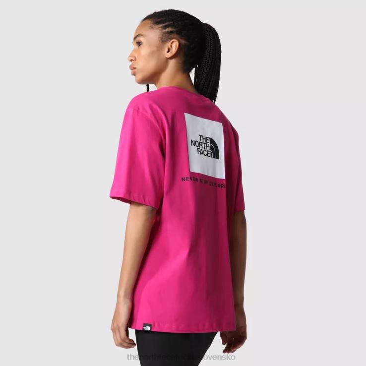 HLH08403 fuschia ružová The North Face dámske uvoľnené redbox tričko