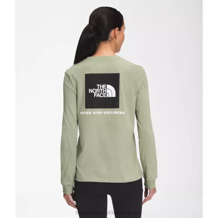 HLH084586 zelený čaj The North Face dámske boxerské tričko s dlhým rukávom