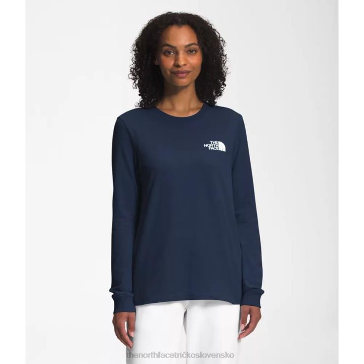 HLH084590 vrcholové námorníctvo The North Face dámske boxerské tričko s dlhým rukávom