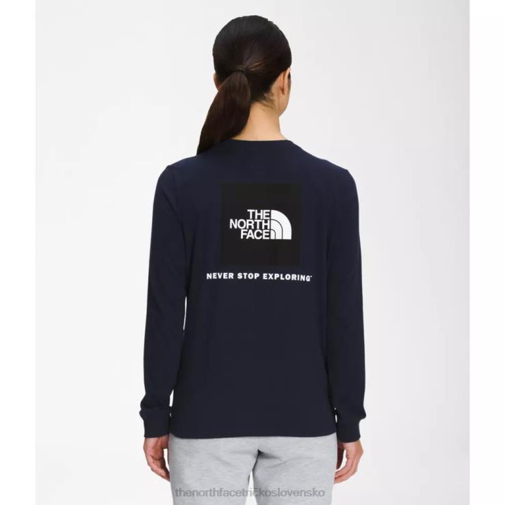 HLH084594 námornícka čierna The North Face tmavomodré dámske tričko box nse s dlhým rukávom